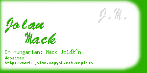 jolan mack business card